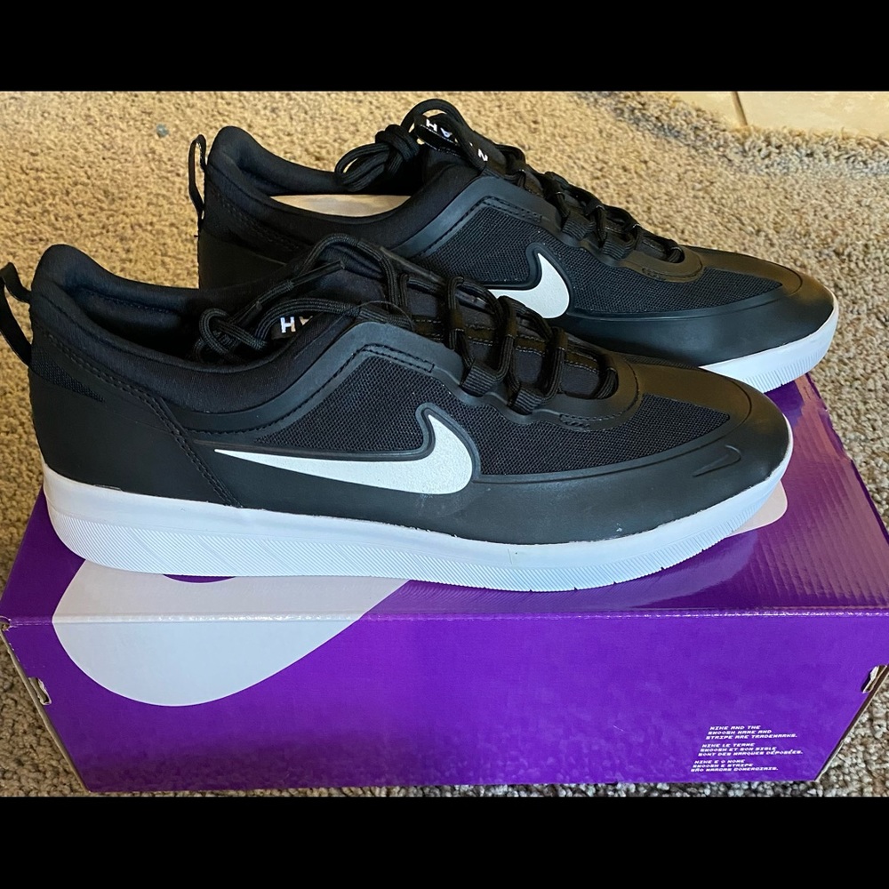 Brand New Nike SB NYJAH FREE 2 Blk/Wht US Size 13, UK